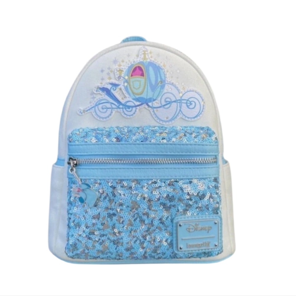 Loungefly Disney CINDERELLA'S Magical Carriage Sequin Backpack